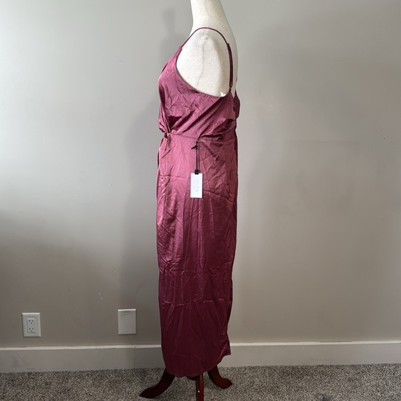 ASTR Pink Maxi Slip Dress Spaghetti Strap V-Neck - Picture 6 of 9